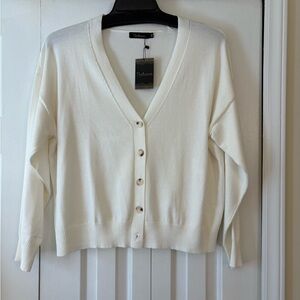 Satuun Crop Cardigan, Eggshell White, XXL